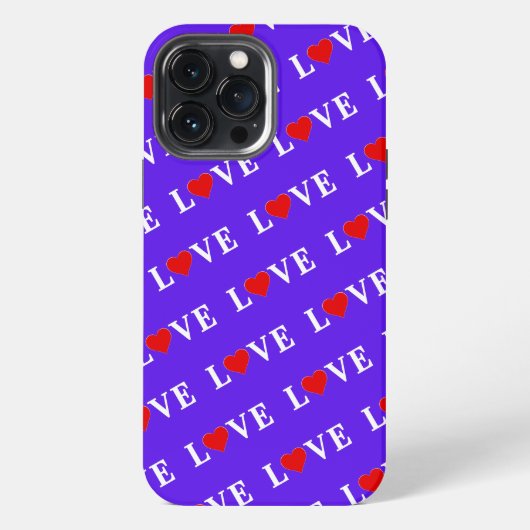 Etui iPhone 13 Pro Max Lavender LOVE Moderne Élégant (Verso)