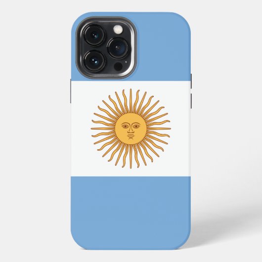 Etui iPhone 13 Pro Max Le drapeau de l'Argentine (Verso)