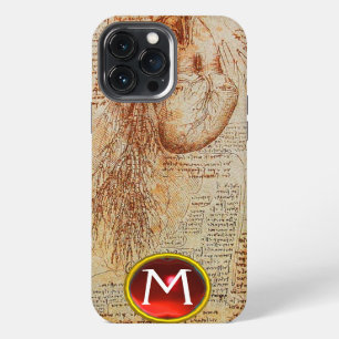 Etui iPhone 13 Pro Max Le monogramme gemmé du cœur et des artères bronchi