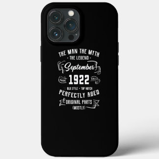 Etui iPhone 13 Pro Max Légende du mythe masculin septembre 1922 100e