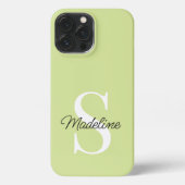 Etui iPhone 13 Pro Max Légère Personnalisée Chartreuse Lime Vert Jaune (Verso)