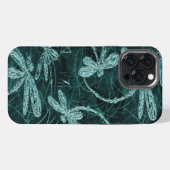 Etui iPhone 13 Pro Max Libellule Disco Bleu de Minuit (Verso Horizontal)