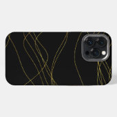 Etui iPhone 13 Pro Max Lignes dorées Classy (Verso Horizontal)