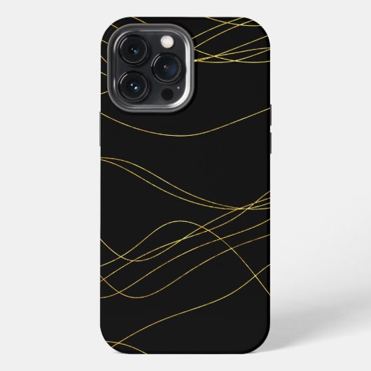 Etui iPhone 13 Pro Max Lignes dorées Classy (Verso)