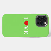 Etui iPhone 13 Pro Max Lime Green LOVE Moderne (Verso Horizontal)