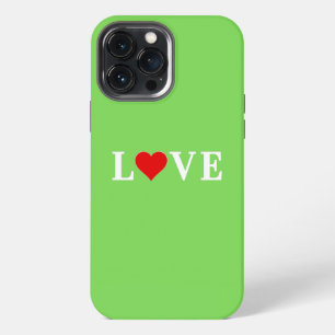 Etui iPhone 13 Pro Max Lime Green LOVE Moderne