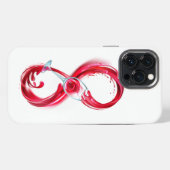 Etui iPhone 13 Pro Max L'infini avec du vin rouge (Verso Horizontal)