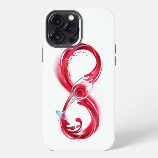 Etui iPhone 13 Pro Max L'infini avec du vin rouge (Verso)