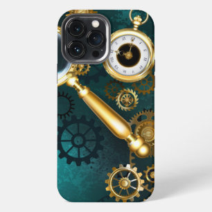 Etui iPhone 13 Pro Max Loupe de style Steampunk