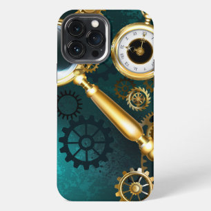 Etui iPhone 13 Pro Max Loupe de style Steampunk