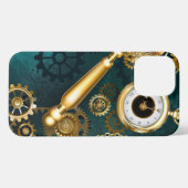 Etui iPhone 13 Pro Max Loupe en style Steampunk (Verso Horizontal)