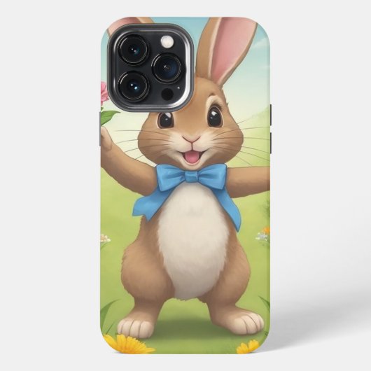 Etui iPhone 13 Pro Max M. Rabbit Téléphone de Pâques (Verso)
