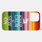 Etui iPhone 13 Pro Max Maintenir Le Calme Coudre Sur L'Artisanat coque ip (Verso Horizontal)