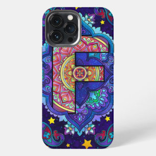 Etui iPhone 13 Pro Max Mandala alphabet F 