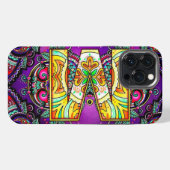 Etui iPhone 13 Pro Max Mandala alphabet M (Verso Horizontal)