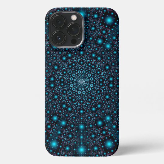 Etui iPhone 13 Pro Max Mandala bleu magique (Verso)