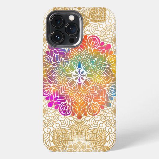 Etui iPhone 13 Pro Max Mandala multicolore (Verso)