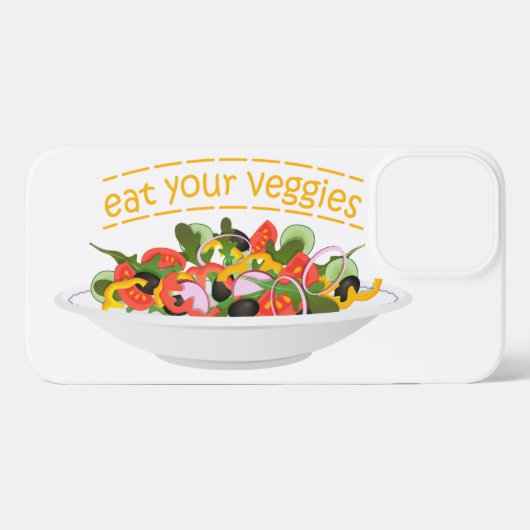 Etui iPhone 13 Pro Max Mangez vos Légumes Citer salade fraîche mélange bo (Verso Horizontal)