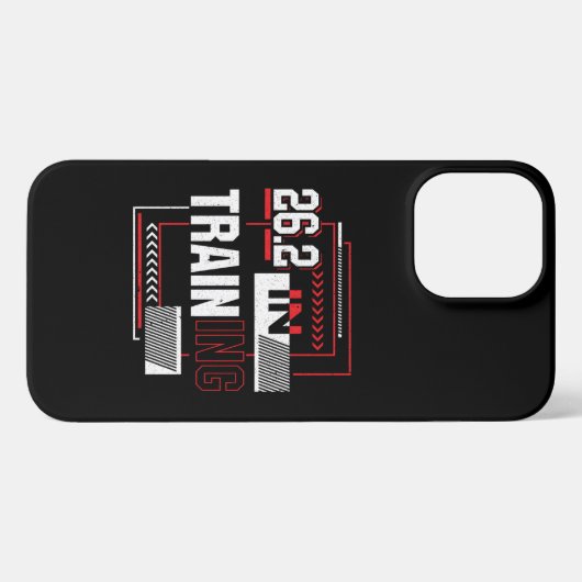 Etui iPhone 13 Pro Max Marathon - 26.2 en formation Abstraite (Verso Horizontal)