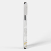 Etui iPhone 13 Pro Max Marbre blanc et or élégant (Côté droit)