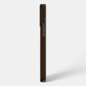 Etui iPhone 13 Pro Max Marron foncé initiale Monogramme (Côté gauche)