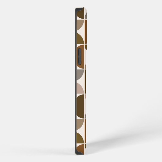 Etui iPhone 13 Pro Max MCM Semi-cycles Browns+Cream Big Motif (Côté droit)