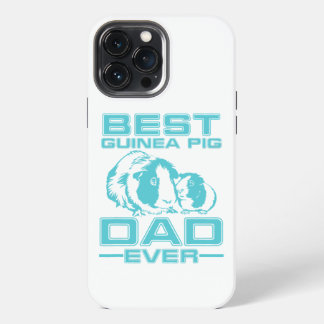 Etui iPhone 13 Pro Max Meilleur Papa de Cochon d'Inde Maison Animal de Co