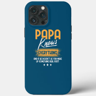 Etui iPhone 13 Pro Max Mens Papa Knows Everything Funny Father's Day