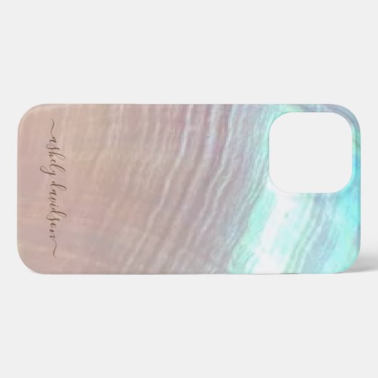 Etui iPhone 13 Pro Max Mère du coque iphone Pearl Seashell (Verso Horizontal)