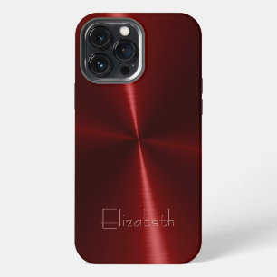 Etui iPhone 13 Pro Max Métal Radial Acier Brillant Froid