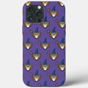 Etui iPhone 13 Pro Max Mignon Merlin la chouette sorcière dessin animé