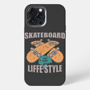 Etui iPhone 13 Pro Max Mode de vie Rétro Skateboard