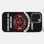 Etui iPhone 13 Pro Max Modèle de nom de pompier (Verso Horizontal)