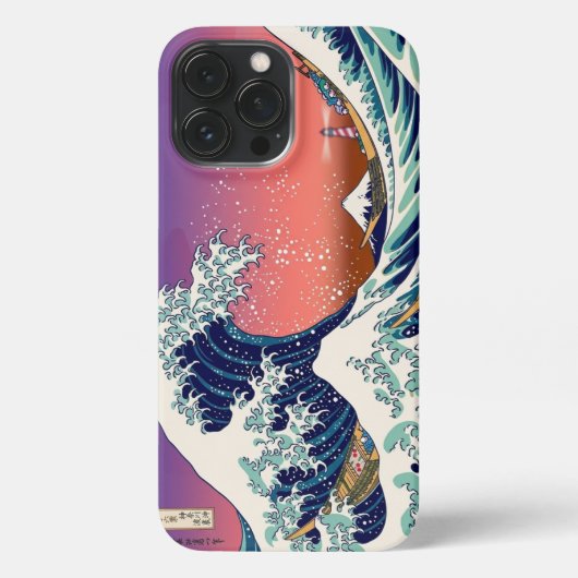Etui iPhone 13 Pro Max Modern Great Wave Hokusai Pop Art (Verso)