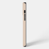 Etui iPhone 13 Pro Max Moderne minimal, Beige tendance Simple Monogramme (Côté gauche)