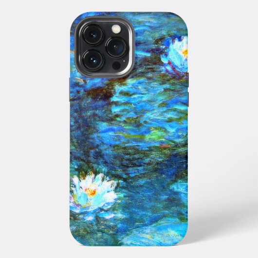 Etui iPhone 13 Pro Max Monet - Nymphéas (bleu) (Verso)