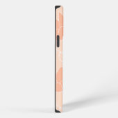 Etui iPhone 13 Pro Max Monogram M Moderne Motif Papillon Abricot Pêche (Côté droit)