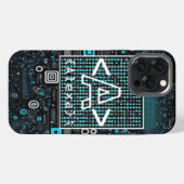 Etui iPhone 13 Pro Max Monogramme Ai - Technologie - Codage - Lettre A (Verso Horizontal)