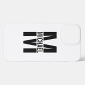 Etui iPhone 13 Pro Max Monogramme et nom personnalisés (Verso Horizontal)