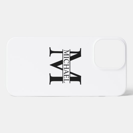 Etui iPhone 13 Pro Max Monogramme et nom personnalisés (Verso Horizontal)