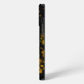 Etui iPhone 13 Pro Max Monogramme Initial Effet Bokeh Noir Élégant (Côté gauche)
