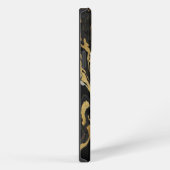 Etui iPhone 13 Pro Max Monogramme initial marbré moderne (Côté droit)