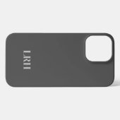 Etui iPhone 13 Pro Max Monogramme initial neutre double couche minimalist (Verso Horizontal)