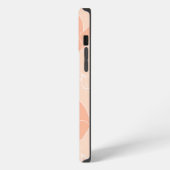 Etui iPhone 13 Pro Max Monogramme M Moderne Apricot Peach Motif papillon (Côté gauche)