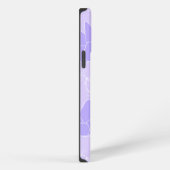 Etui iPhone 13 Pro Max Monogramme M Motif papillon bleu moderne Lilac (Côté droit)