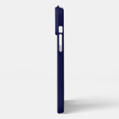 Etui iPhone 13 Pro Max Monogramme moderne Nom Script élégant Bleu de minu (Côté gauche)