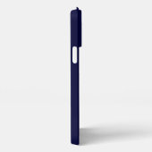 Etui iPhone 13 Pro Max Monogramme moderne Nom Script élégant Bleu de minu (Côté droit)