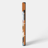 Etui iPhone 13 Pro Max Monogramme Script Élégant 6 Photo Marron Doré (Côté gauche)