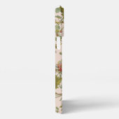 Etui iPhone 13 Pro Max Motif D'Art Rose Duisâtre Sur Rose Clair (Côté droit)