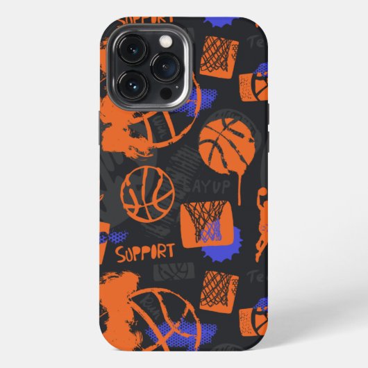 Etui iPhone 13 Pro Max Motif de basket-ball (Verso)